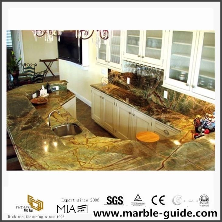Rain Forest Green Marble Slab For Countertop/ Vanity Top