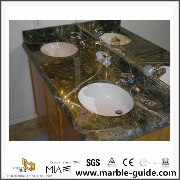 Rain Forest Green Marble Slab For Countertop/ Vanity Top